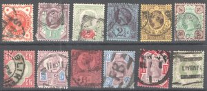 Great Britain #111-122    Used, F/VF, Complete Set, CV $274.85  .....  2481182