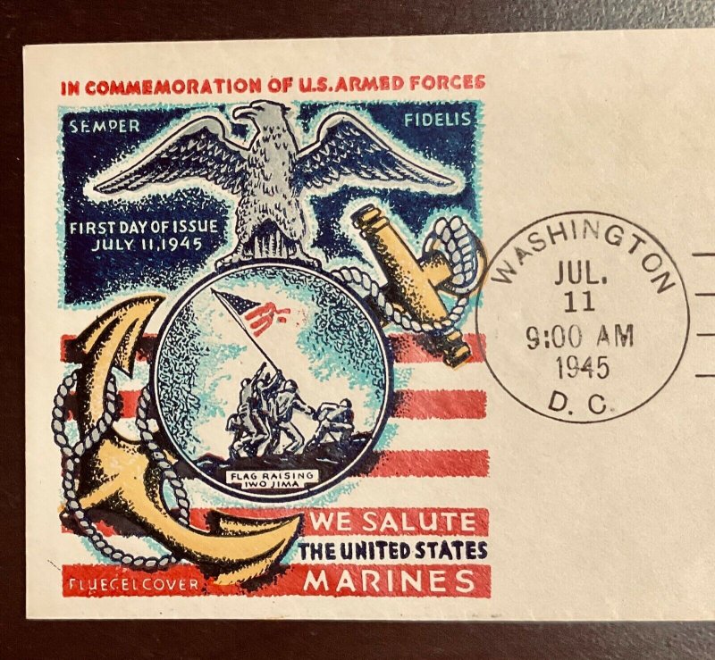 929 Flüegel  Iwo Jima FDC  July 11, 1945  M20