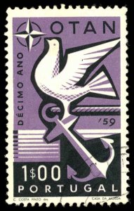 PORTUGAL Sc 846 USED - 1960 1e - Symbol of Hope and Peace