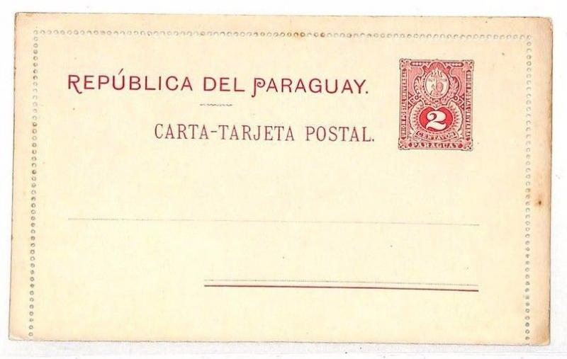 UU402 Paraguay Blank Unused Postcard {samwells-covers}