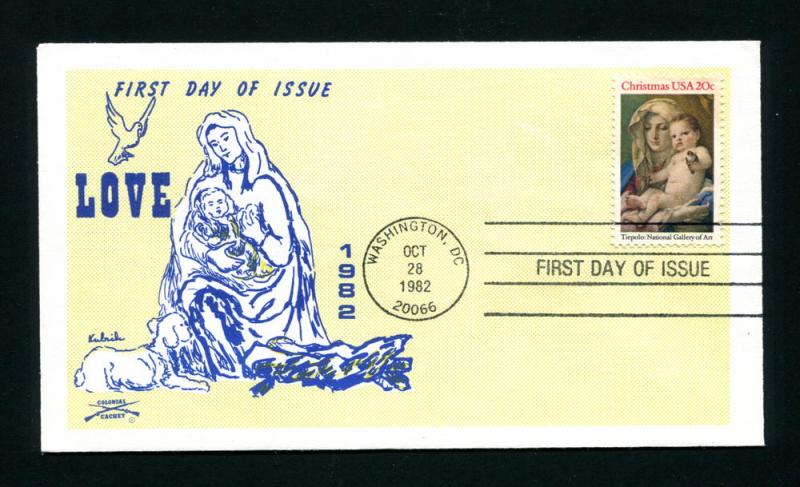 Sc. 2026 - 1982 Christmas / Xmas FDC - Colonial Cachet
