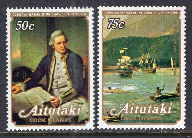 Aitutaki 171-172 MNH VF