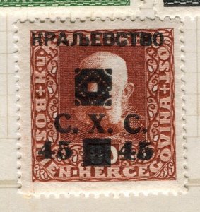 YUGOSLAVIA; 1919 early F. Joseph Bosnia Optd. issue Mint hinged 45h. value