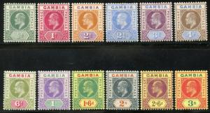 THE GAMBIA SC# 28-39 SG# 45-56 MINT HINGED AS SHOWN MYN