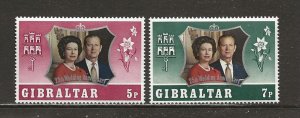 Gibraltar Scott catalog # 292-293 Unused HR