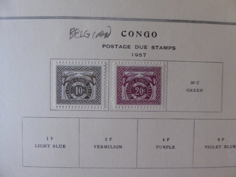 Belgium Congo 1941-1971 Stamp Collection on Alb Pgs