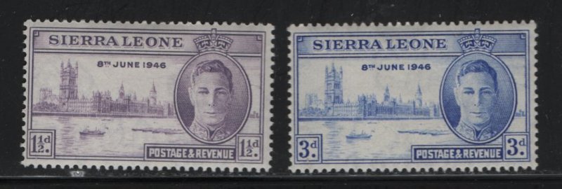 SIERRA LEONE 186-187 MINT HINGED