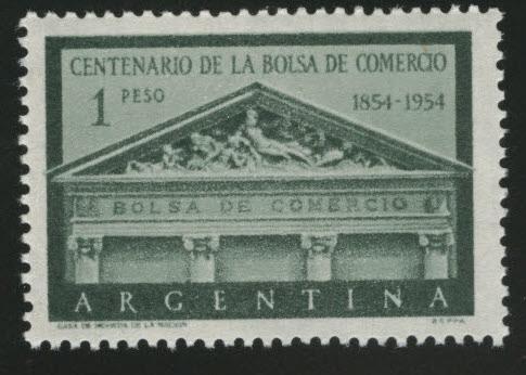 Argentina Scott 625 MNH** 1954 Buenos Aires Stock Exchange