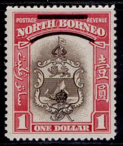 NORTH BORNEO GVI SG347, $1 brown & carmine, M MINT. Cat £17.