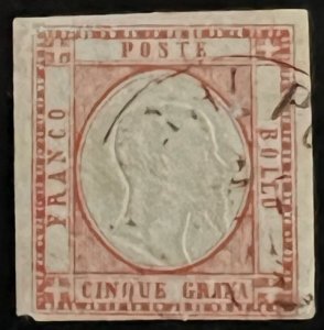 Italy - Neapolitan Provinces Scott# 23 Used F/VF  Cat $110.00