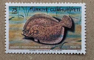 Turkey 1975 75k Fish, MNH. Scott 2017, CV $1.00