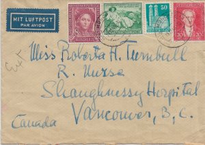 1949 Munich, Germany to Vancouver, British Columbia, Canada Airmail ... (56651)