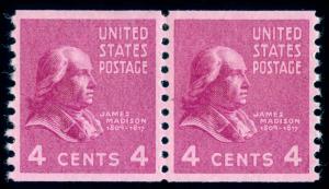 MOMEN: US STAMPS #843 PAIR MINT OGph PSE GRADED CERT XF-SUP 95 LOT #88542