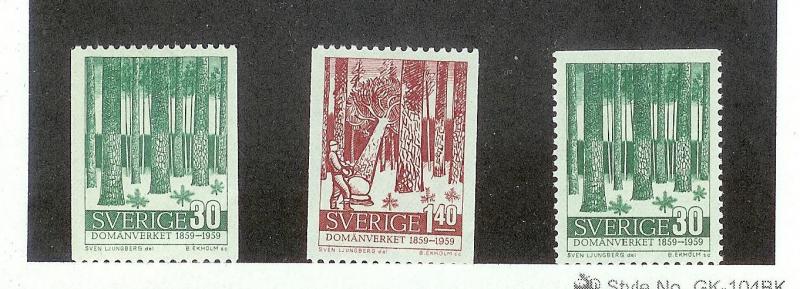 SWEDEN Sc#544-546 Complete Set Mint Never Hinged