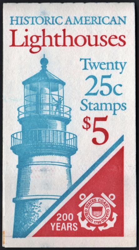 SC#BK171 25¢ Historic American Lighthouses Booklet: Plate #2 (1990) MNH