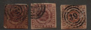 Denmark 2, 2a, 2b Used