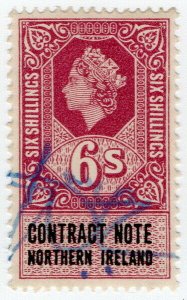 (I.B) Elizabeth II Revenue : Contract Note (Northern Ireland) 6/-