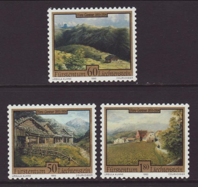 Liechtenstein 997-999 Paintings MNH VF