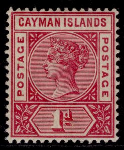 CAYMAN ISLANDS QV SG2, 1d rose-carmine, M MINT. Cat £17.