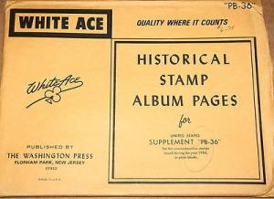 1984 Brand new White Ace pages for US Plate blocks. Sup