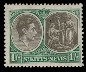 ST KITTS-NEVIS GVI SG75, 1s black & green, M MINT. Cat £12.