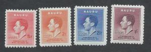 NAURU SC# 35-38 VF LH 1937