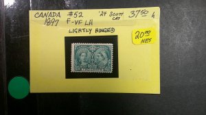 Canada 1897 Jubilee Scott# 52 OG Light Hinge VF-XF