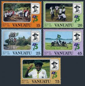 Vanuatu 337-341, MNH. Michel 635-639. Scouting Year 1982. Lord Baden-Powell.