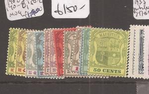 Mauritius 1900 SG 140-8,150-2 MOG (5avj)