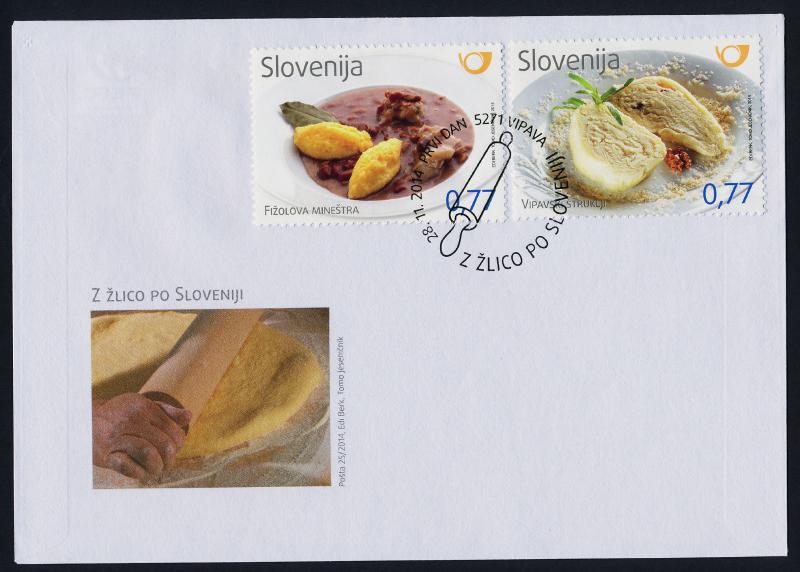 Slovenia 1098 on FDC - Traditional Foods