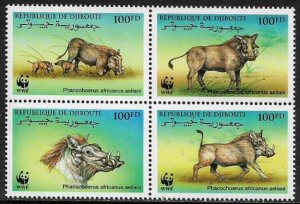 Djibouti #795 MNH Block - WWF - World Wildlife Fund