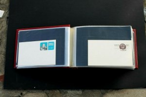 US Postal Card Collection MINT Large Lot of 150 MNH Cards in Vintage Album