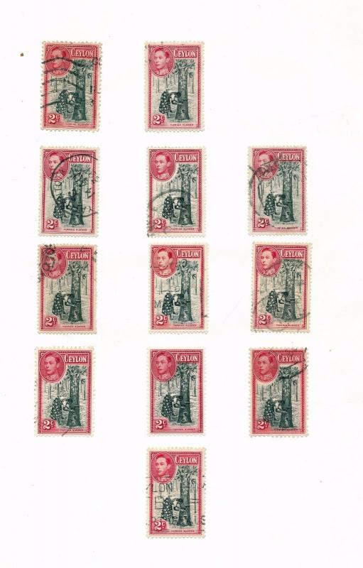 CEYLON 1937/50 M&U To R5 Appx 100 Items  (ELF83