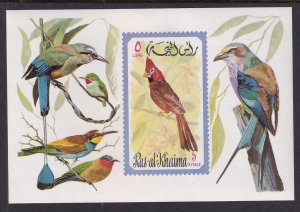 Ras Al Khaima MI 599 BL 108 Birds Souvenir Sheet MNH VF
