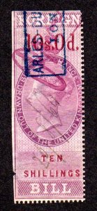 Great Britain Foreign Bill Revenue Stamp 10 Shillings used  Lot 200548 -02