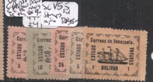 Venezuela Guyana Set of Five Stamps, Four MNG SC  MOG (7dja)