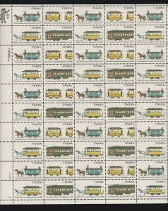 US 2059-62 20c American Streetcars Mint Stamp Sheet OG NH