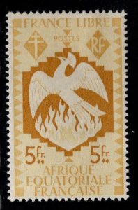 French Equatorial Africa Scott 153 MH* stamp from 1941 Phoenix Rising set