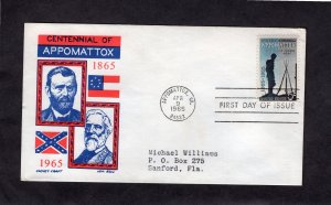 1182 Appomattox, FDC CCC cachet addressed