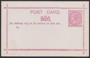 NEW SOUTH WALES QV 1d postcard unused......................................53758