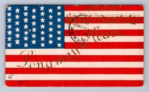 YANKEE DOODLE LONG MAY IT WAVE FLAG SPANISH AMERICAN WAR NEW YORK POSTCARD 1905