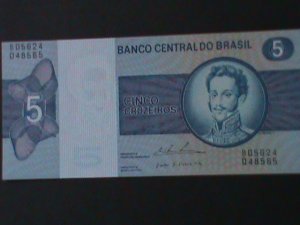 ​BRAZIL-1970- CENTRAL BANK  $1 CRUZEIRO-UNCIR-VERY FINE WE SHIP TO WORLDWIDE