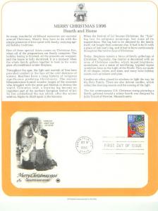 Christmas 1996-Hearth & Home, FDC's(USHFDC3108)