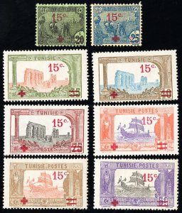 Tunisia Stamps # B12-19 MLH VF Scott Value $345.00