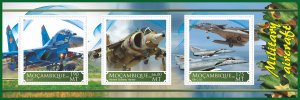 Stamps. Aviation, Plane  2020 year 1+1 sheets perforated Mozambique