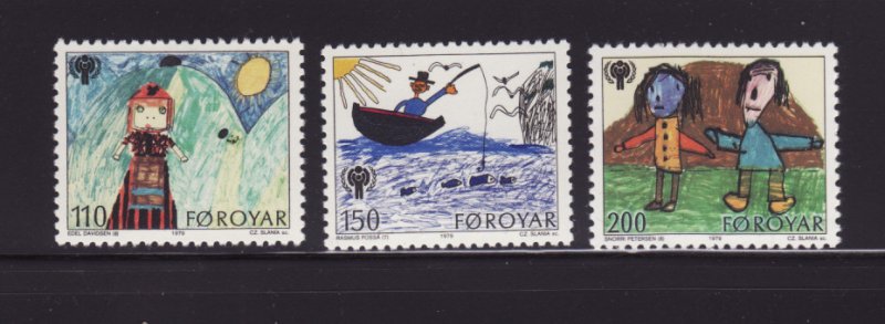 Faroe Islands 45-47 Set MNH Year of the Child (B)