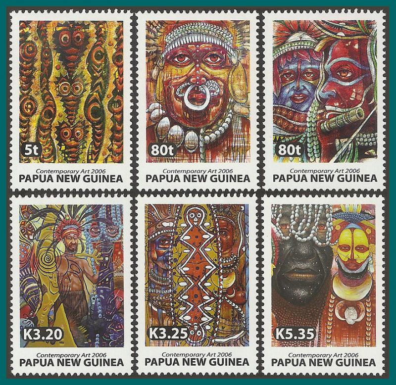 Papua New Guinea 2006 Contemporary Art, MNH  #1210-1215,SG1121-SG1126