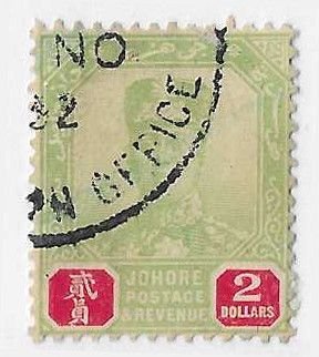 Ma;aya   (Johore) Sc #69  $2 used VF