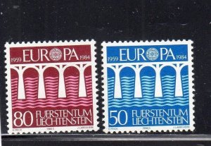 LIECHTENSTEIN #779-780 1984 EUROPA MINT VF NH O.G aa