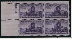 US, 950, MNH, PLATE BLOCK, 1947, MORMON